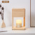 Simple Aromatherapy Wax Melting Lamp Fragrance Essential Oil Melting Candle Melting Candle Lamp Bedroom Bedside Wooden Small Night-Light Table Lamp