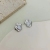 New Niche Design Sterling Silver Needle Stud Earrings Women's Korean-Style Cold Simple and Irregular Shell Simple Earrings Fashion