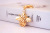 Amazon Hot Sale Creative Cute Crystal Diamond Bee Car Key Ring Women's Bag Accessories Metal Pendant