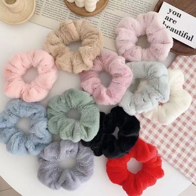 Plush Large Intestine Hair Ring Fairy Autumn and Winter New Ins Sweet Head Rope Simple All-Matching Girlish Hair Accessories Hair Rope Hair Accessories