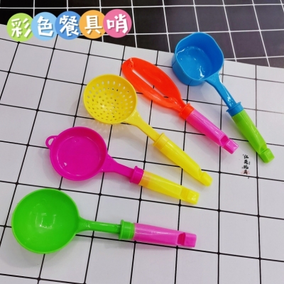 Hot Selling Product Tableware Whistle Plastic Peeler Colander Pot Spoon Pan Mixed Color Children's Activity Gifts