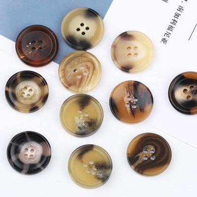 Button Factory Polyester Plastic Around Coat Sewing 4 Holes 