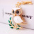 Creative Cute Cartoon Diamond Owl Car Key Ring Women Bag Accessories Animal Metal Keychain Pendant