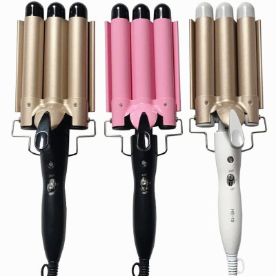 Steed He-19 Hair Curler Small Curve Three Tube Hair Curler Water Ripple Small Curling Iron Large Roll Hair Perm Splint