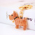 Creative Cute with Diamonds Bell Puppy Key Chain Chinese Zodiac Dog Keychain Pendant Women's Bag Accessories Small Gift