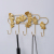 Creative and Slightly Luxury Clothes Hook Entrance Hallway Key No Punch Hanger Ginkgo Leaf Wall Wall-Mounted Coat Hook