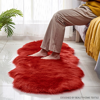 Irregular Mat Long Wool-like Wool Sofa and Carpet Decorative Bay Window Living Room Bedside Bedroom rug Fish-Shaped