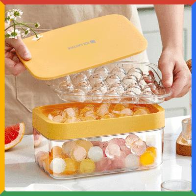 Round Beads Ice Cube Mold Ice Storage Spherical Ice Tray Ice Cube Mold Household Large Capacity Ice Container Ice Box Refrigerator