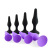 Silicone Back Butt Plug Four-Piece Set Anal Thorn Beads Hands-Free Suction Cup Butt Plug Adult Sex Product Wholesale