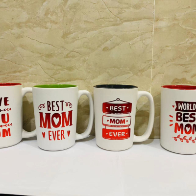001 Mother's Day ceramic cup Father's Day ceramic cup holiday gift mug daily use articles water Cup Mother's Day Cup2023