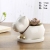 Cross-Border White Porcelain Small Animal Succulent Bonsai Wholesale Creative Cartoon Porcelain Flowerpot with Tray Foreign Trade Ornaments