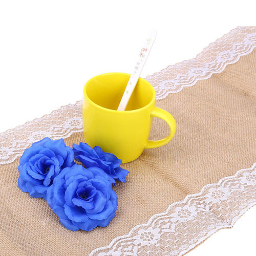 holiday party supplies factory direct sales christmas party wedding celebration decoration linen table runner chair yarn lace table runner