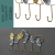 Creative and Slightly Luxury Clothes Hook Entrance Hallway Key No Punch Hanger Ginkgo Leaf Wall Wall-Mounted Coat Hook