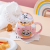 Innovative Cute Cartoon Colorful Bubble Panda Ceramic Cup Mug Gift Cup Cup Used in Home Office Water Glass