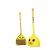 Small Yellow Duck Children's Broom Dustpan Set Baby Mini Broom Dustpan Elementary School Toy Kids Sweeping Broom