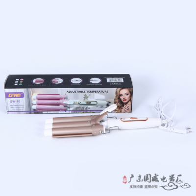 Guowei Electric Appliance Produced Hair Curler GW-18 Three-Tube Ceramic Texture Quick Heating Constant Temperature Hair Curler Automatic Hair Curler