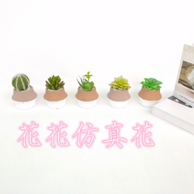 Artificial/Fake Flower Bonsai Cement Pots Multi-Meat Furnishings Ornaments