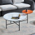 Luxury Stone Plate Coffee Table Simple Small Apartment Modern Sofa Small Table Iron Tea Table Creative Small round Table