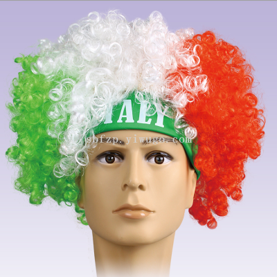 Fan Wig, Carnival Wig, Color Wig, Festival Wig