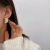 New Sterling Silver Needle Metal Pleated Lava Silver Ear Ring Women Korean Niche Design Frosty Style Earrings