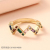 Cross-Border New Arrival Ins Jewelry Small Fresh Heart Butterfly Eye Ring Copper Micro Inlaid Zircon Color Retention Ring