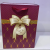 White Card Single-Sided Gilding Gift Bag Bow Pattern Handbag Colorful Holiday Supplies Bag