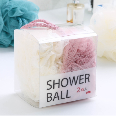 40g2pcs Boxed Mesh Sponge Large Massage Ball Lazy Bath Gadget Loofah Foam Mesh Flower Soft