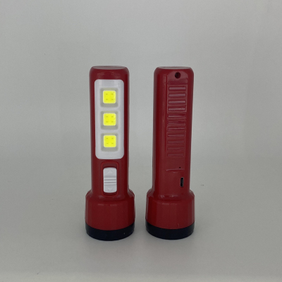 8817b Rechargeable LED Highlight Spotlight Cob Outdoor Camping Flashlight