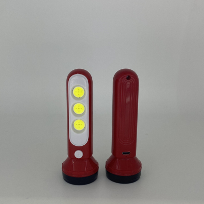 8816b Rechargeable LED Light Clbcob Dual-Purpose Red Light Flashlight for Help