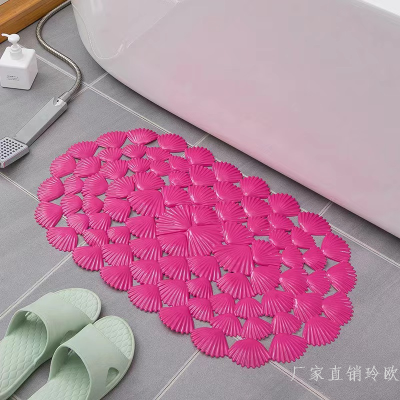 Shell Bathroom Non-Slip Mat Shower Mat Non-Slip Mat Mat with Suction Cup Foot Mat Massage Sole