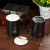 Minimalist Creative Dark Pattern Ceramic Cup with Cover Spoon Mug Office Home Milk Coffee Cup Men's Drinking Glasses