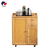 Mobile Tea Car Unit Multifunctional Office Bamboo New Chinese Style Tea Weagon Side Cabinet Simple Home