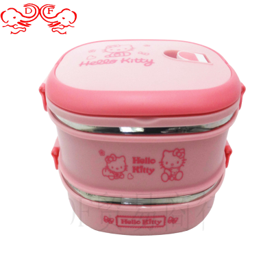 Df99236 Plastic Steel Lunch Box Stainless Steel Insulated Lunch Box Multi-Layer Lunch Box Student Bento Box Kitchen Hotel
