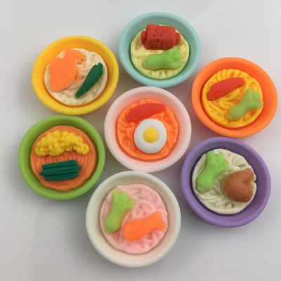 New Egg Bowl Noodle Vegetable Mini Small Sized Resin Simulation Candy Toy DIY Cream Glue Phone Case Ornament Accessories