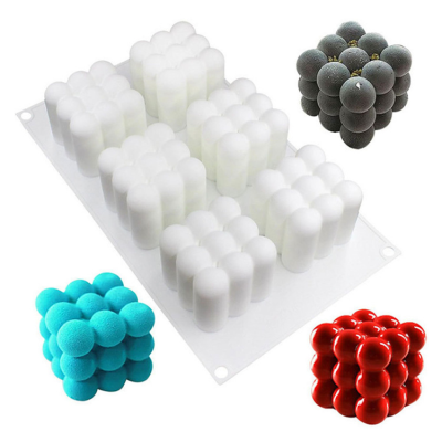 New Cross-Border 6-Piece Cube Silicone Cake Mold Magic Cube Silicone Mousse Mold