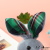 Plaid Dress Long-Ear Rabbit Doll Lovely Bag Pendant Rabbit Plush Toy Costume Accessories Key Chain