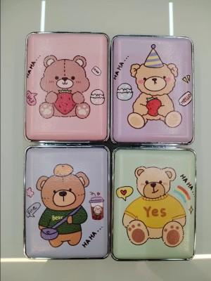 Little Bear Cartoon Small Square Bread Mirror Customized Guest Picture