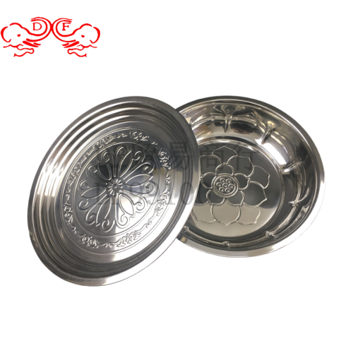 Df99100 Stainless Steel Thickened Palace Luxury Lotus Water Basin Cover Stainless Steel Basin Kitchen Supplies with Lid