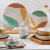 Danny Home Ceramic Bowl Plate Tableware Plate Dish Cup and Saucer Sets Japanese Nordic Marble Light Luxury Ceramic