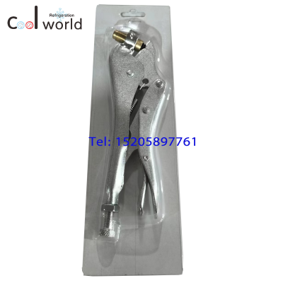 Refrigerant Recovery Refrigeration Tube Locking Plier Refrigeration Tube Steel Locking Plier with 1/4SAE connector