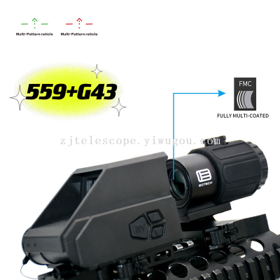 Hot Selling Popular Camouflage Magic Color 559 + G43 Combination Triple Amplification Holographic Suit Telescopic Sight