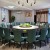 Club Solid Wood Dining Table and Chair Interior Business Reception Solid Wood Dining Chair Hotel Light Luxury Chair