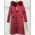 2022autumn and Winter New Women's Hooded Fur Collar Korean Style Slim Fit below the Knee Thickened down Cotton Coat