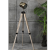 American-Style Three Desk Lamp with Support Solid Wood Floor Lamp Loft Craft Lamp Indoor Detector Decorative Lamps Bronze Retractable