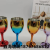 Plated Glass Red Wine Glass Color Spray Paint Glass Goblet Foreign Trade Export African Wine Glass