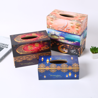 Middle East Arab Pattern Color Printing Simple Tissue Box Paper Extraction Box Household Restaurant Tissue Storage Style Diverse