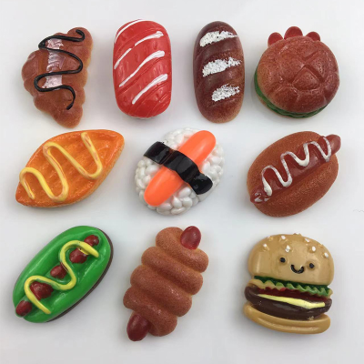 New Mini Bread Hamburger Sushi Resin Simulation Candy Toy Epoxy Model DIY Hair Accessories Earring Accessories Wholesale