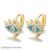 European and American Retro Evil Eye Shape Earrings Female Temperament Copper Plating 18K Real Gold Creative Zircon Earrings Earrings