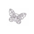 Butterfly Zircon Ring Female Light Luxury Exquisite Stylish Opening Adjustable Index Finger Ring Niche Ring Factory Direct Sales