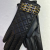 A Pair of Touch Screen Diamond Lattice Chain Pu Gloves